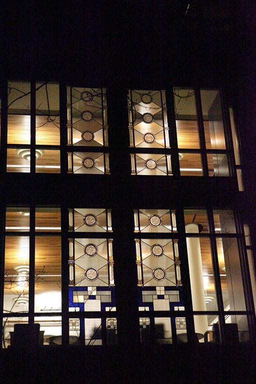 The west windows rise 2 stories