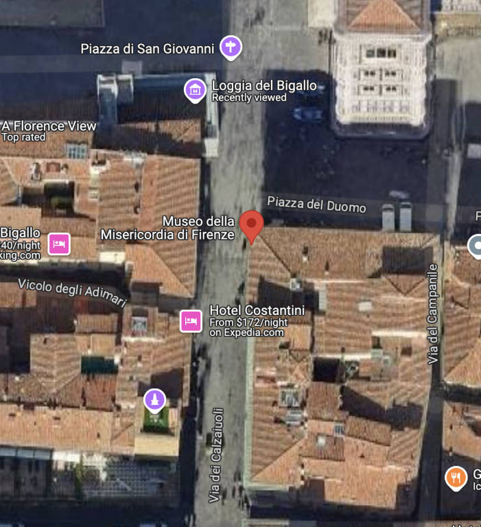 An overhead view of the locations discussed