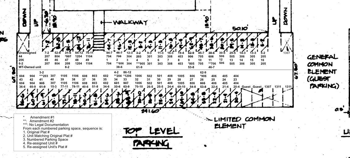 The top level parking illustrated on the original document
